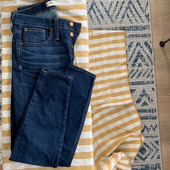 Madewell 9" Mid-Rise Skinny Jeans: Button-Front Edition- 28 Petite - Picture 14 of 14